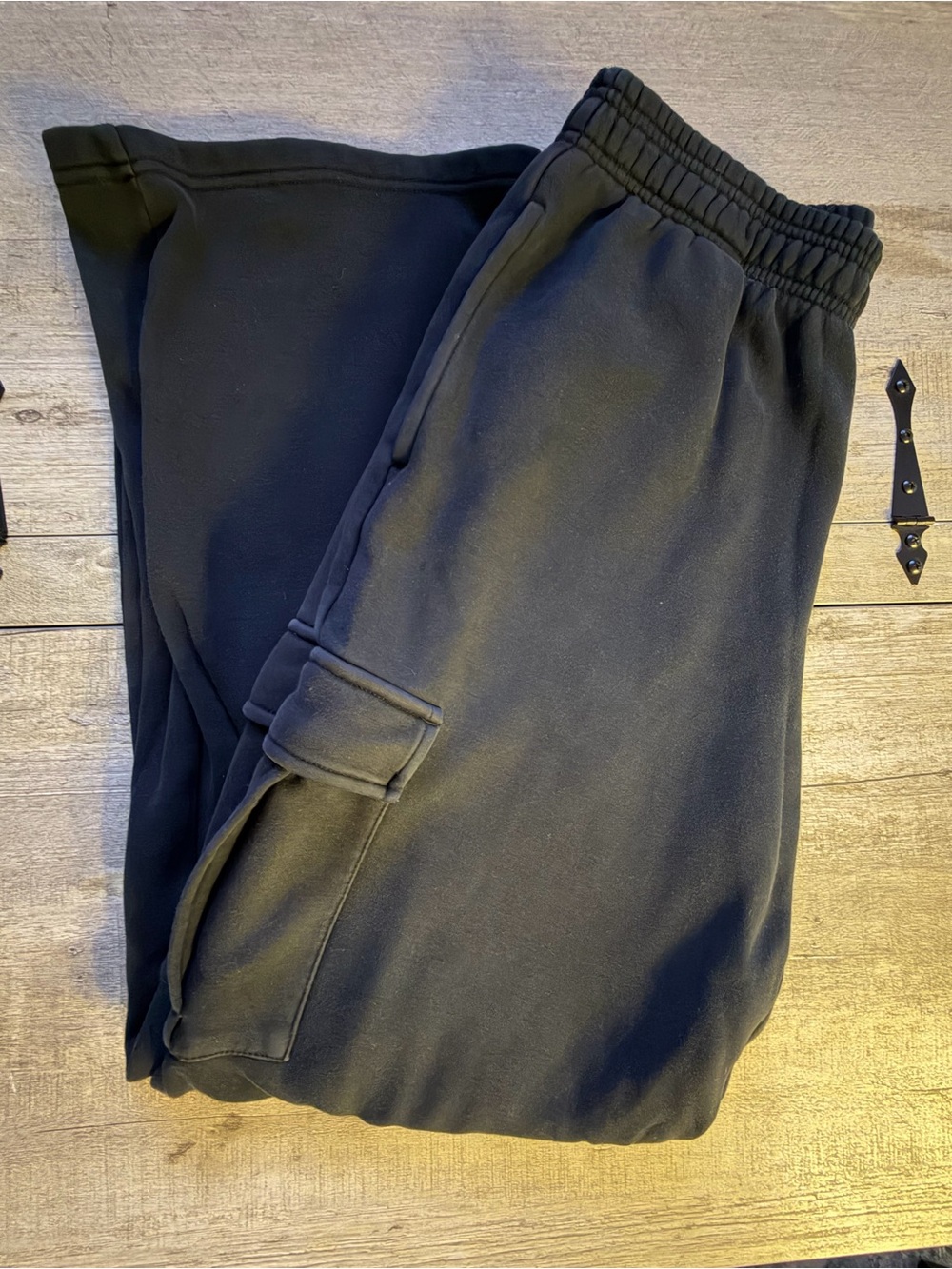 Fabletics Black Cargo Jogger Pants